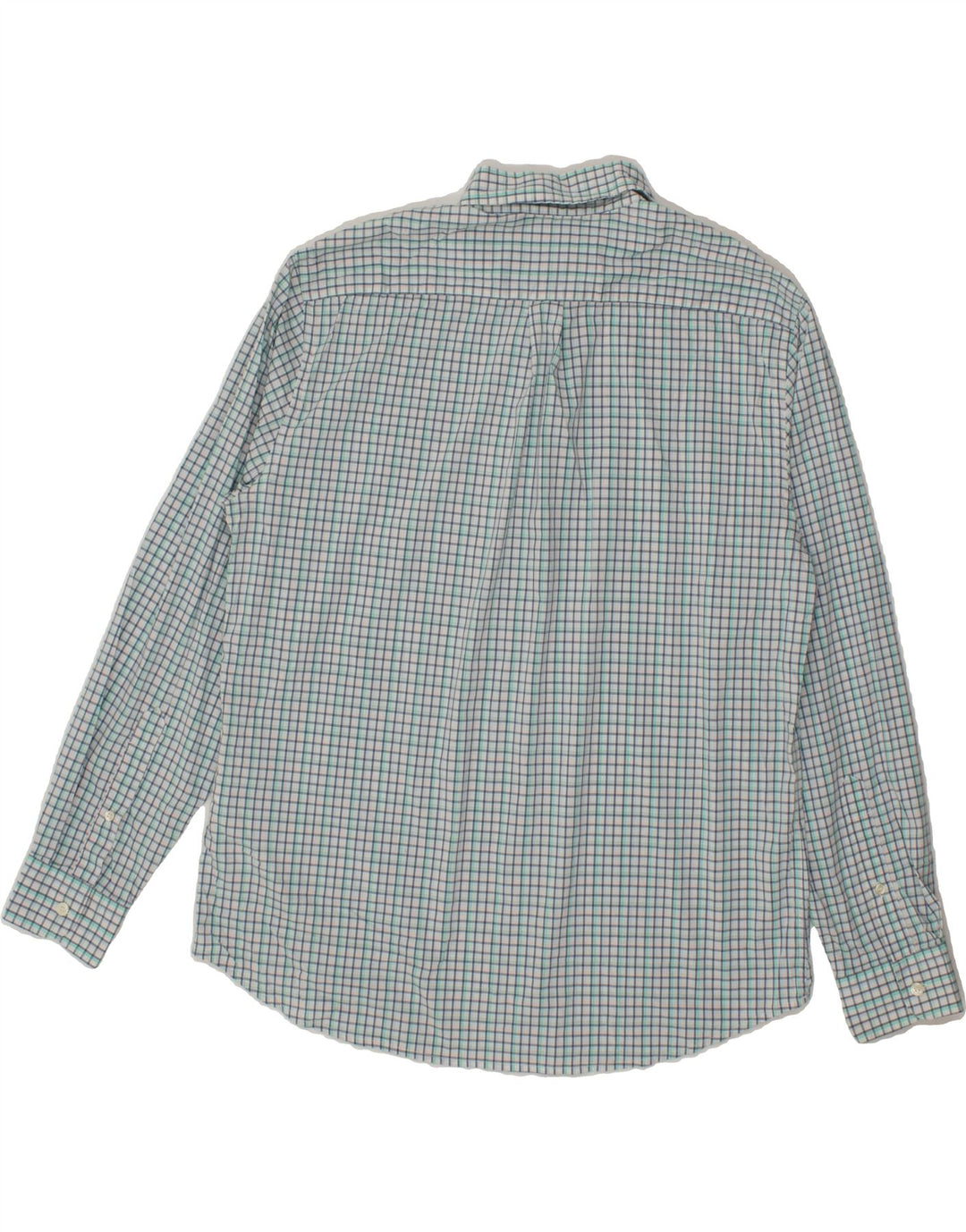 DOCKERS Mens Shirt Large Turquoise Check Cotton Vintage Dockers and Second-Hand Dockers from Messina Hembry 