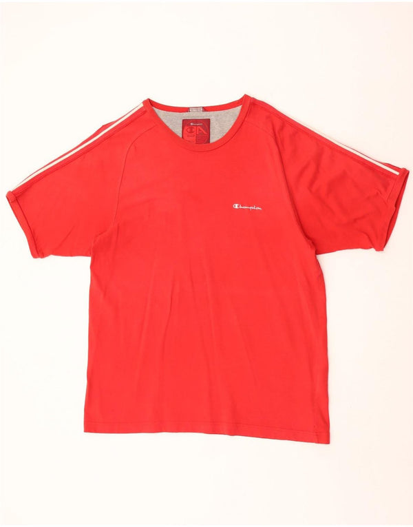 Champion Herre T-Shirt Top 2XL Rød Bomuld