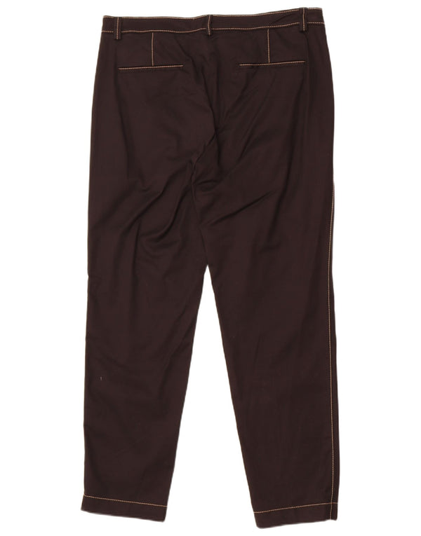 Massimo Dutti Dame Slim Chino Bukser EU 42 Large W34 L28 Sort Bomuld