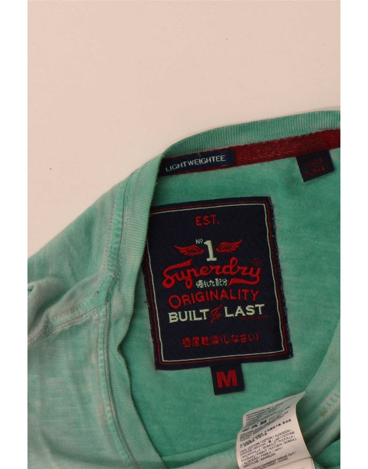 Superdry Grafisk T-shirt til mænd, mellemgrøn bomuld