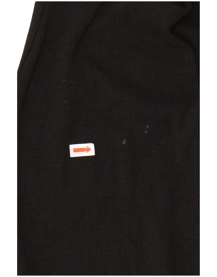 ZARA Langærmet Bodycon-kjole til kvinder UK 8 Lille sort bomuld