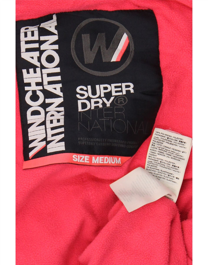 SUPERDRY Grafisk Windbreaker-jakke til kvinder UK 14 Medium Navy Blue