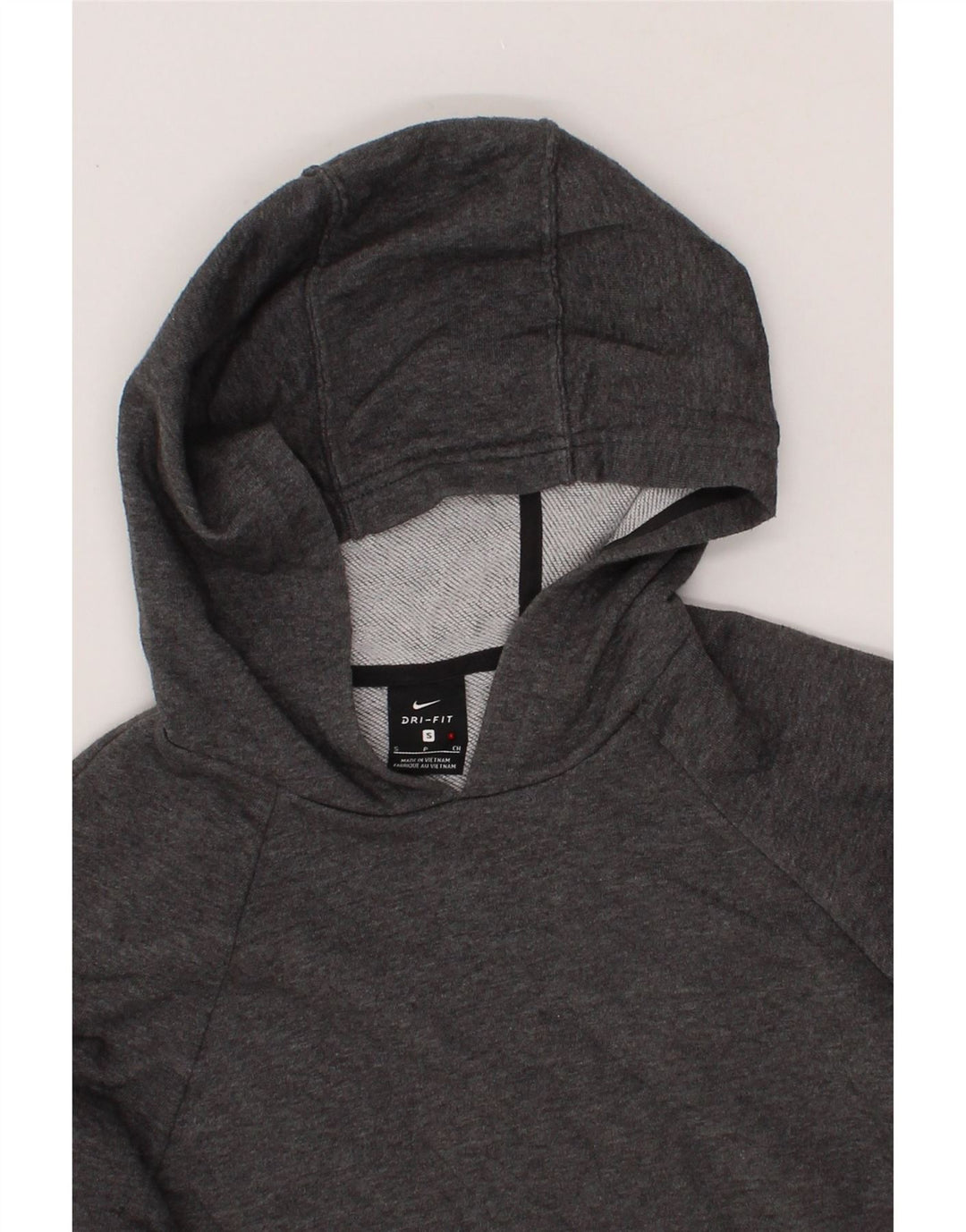 NIKE Mens Dri Fit Hoodie Jumper Small Grey Polyester Vintage Nike and Second-Hand Nike from Messina Hembry 