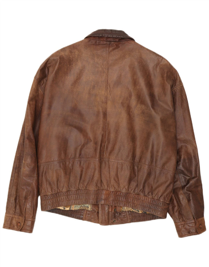 Trapper Herre Læderjakke IT 52 XL Brun