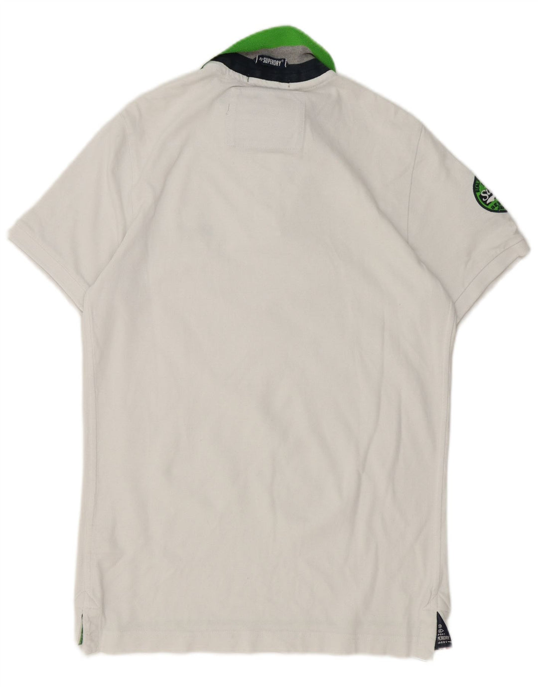 Superdry herre poloshirt XL hvid bomuld