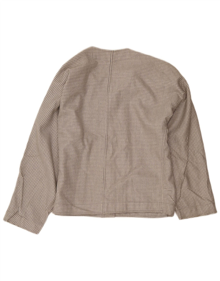 Gian Marco Venturi Dame Bomber Jacket UK 12 Medium Grey Houndstooth