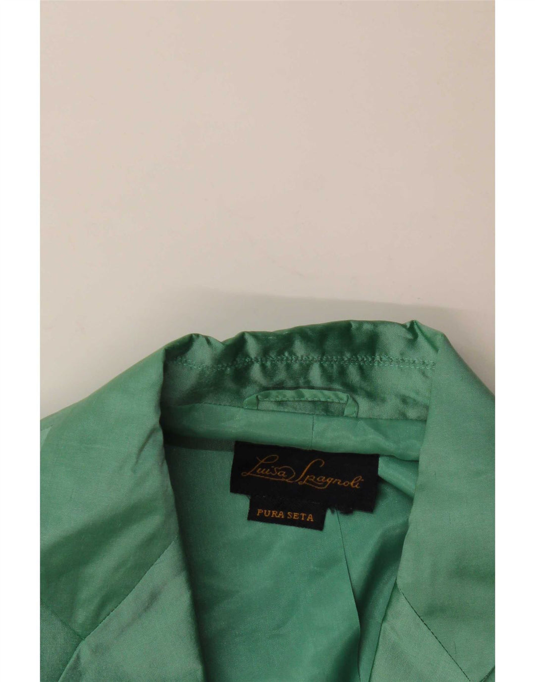 Luisa Spagnoli Dame 3 Button Blazer Jacket UK 14 Medium Green Silke