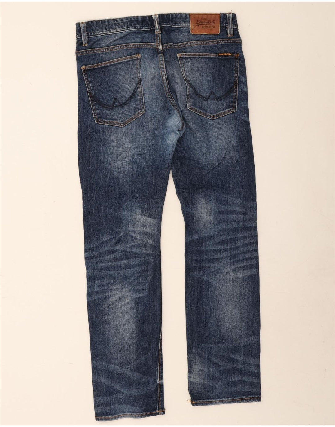 Superdry Straight Jeans til mænd W32 L30 blå bomuld