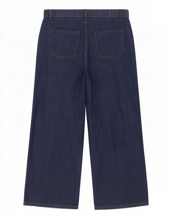 Marks & Spencer Jeans med brede ben til kvinder W38 L28 Marineblå