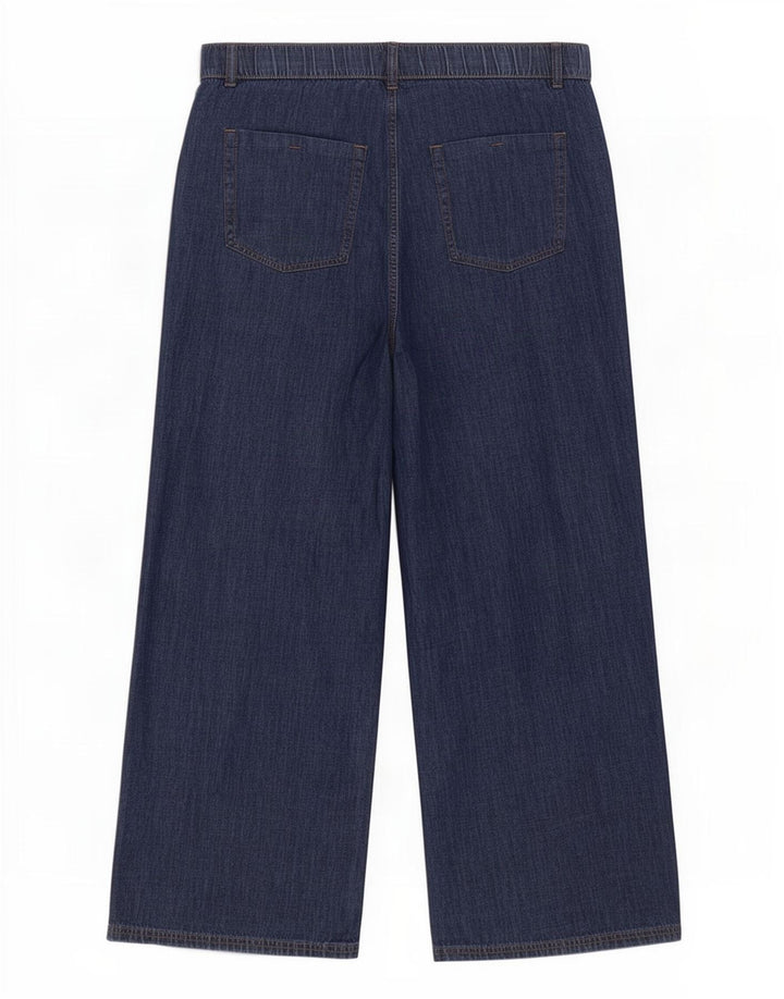 Marks & Spencer Jeans med brede ben til kvinder W38 L28 Marineblå