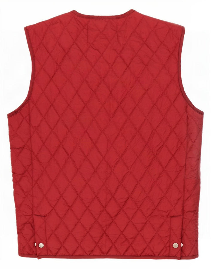 Sinclair Mens Quiltet Gilet UK 38 Medium Burgundy Nylon