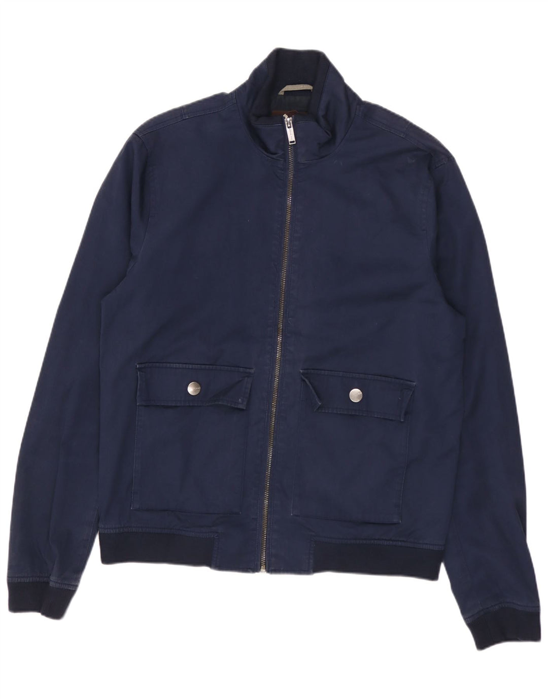 Michael Kors Herre Bomber Jacket UK 36 Small Navy Blue Viscose