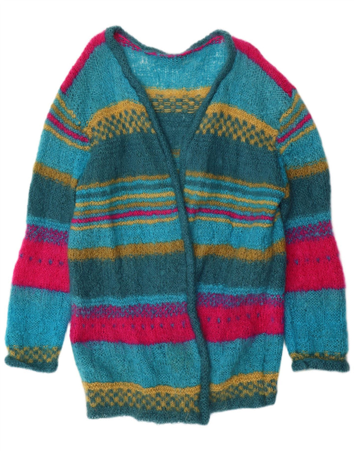 Vintage Dame Longline Cardigan Sweater UK 14 Medium Flerfarvet