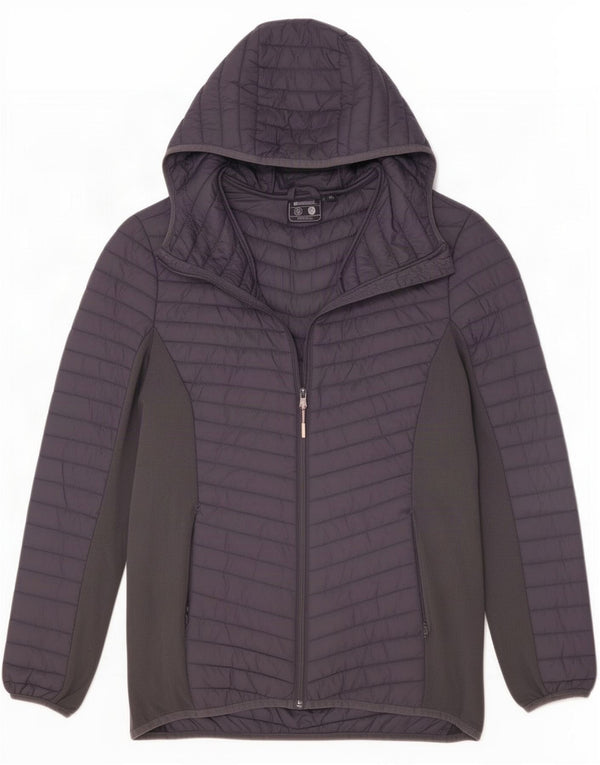 Mountain Warehouse Womens Hooded Padded Jacket UK 16 Large Navy Blue