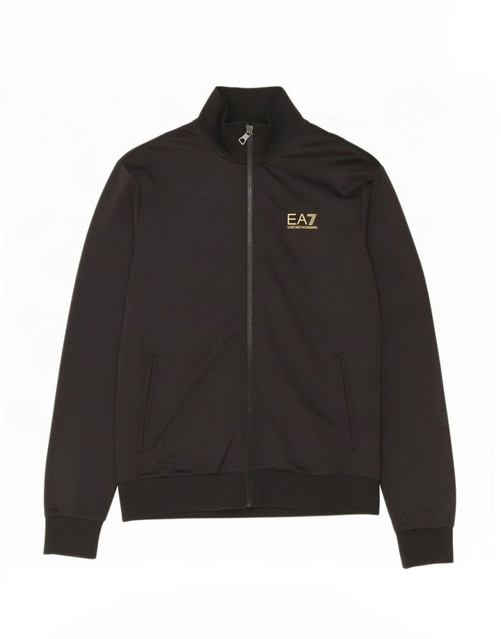 Emporio Armani Herre grafisk træningsdragt Top jakke Lille sort polyester