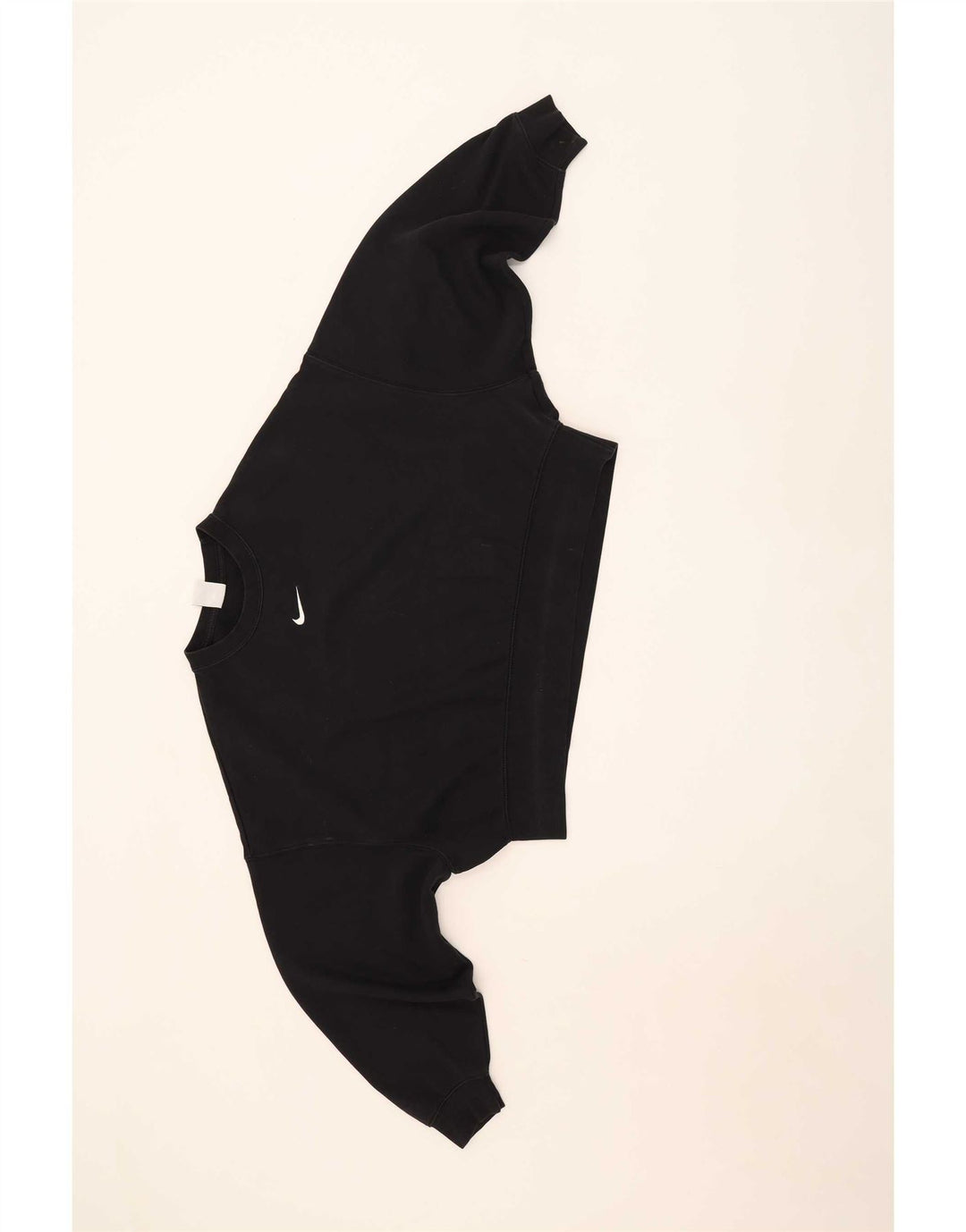 Nike Dame Oversized Sweatshirt Jumper UK 10 Small Black Bomuld
