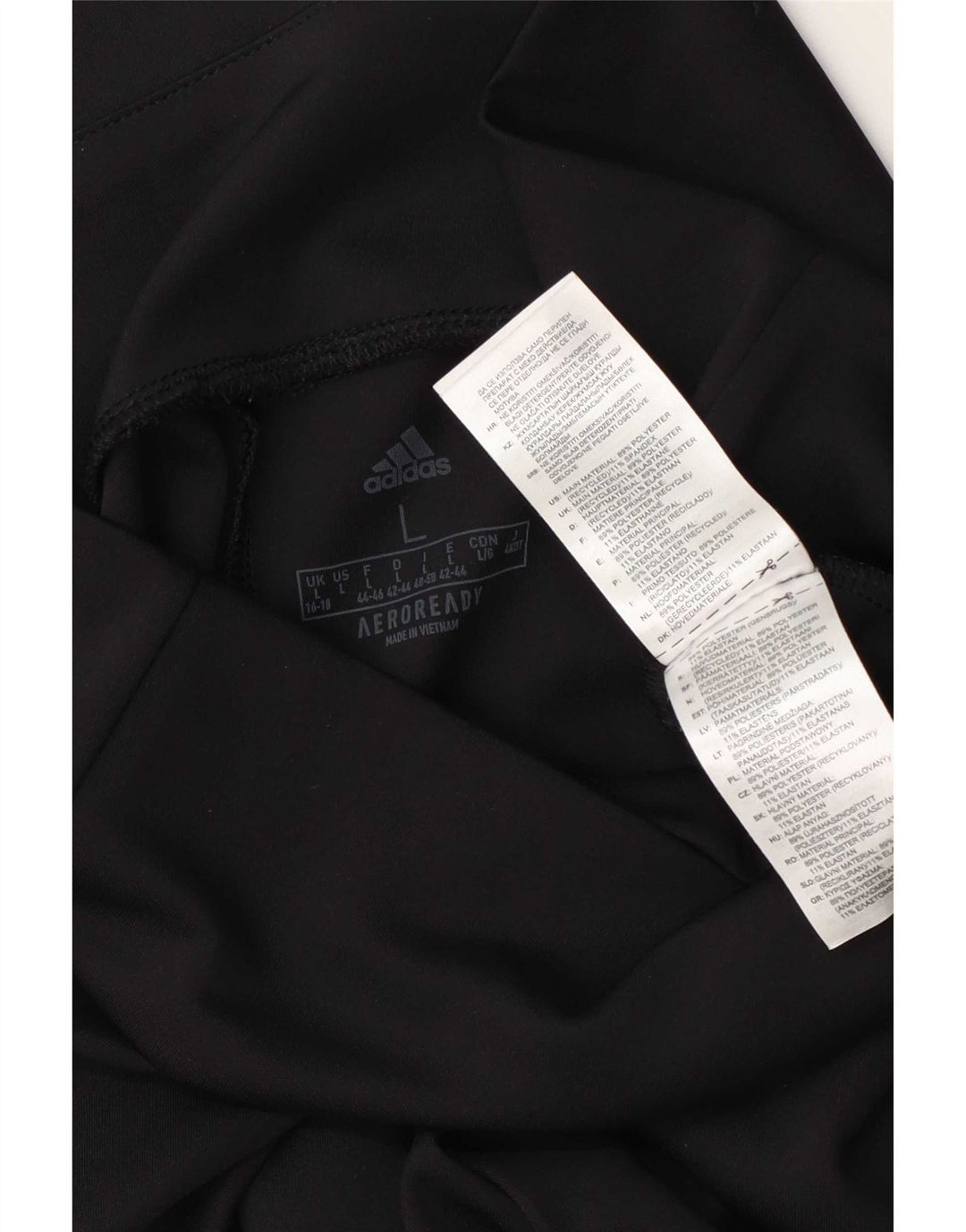 Adidas Aeroready Leggings til kvinder UK 16/18 Large Black Polyester