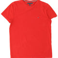 TOMMY HILFIGER Mens Slim Fit T-Shirt Top Medium Red Cotton
