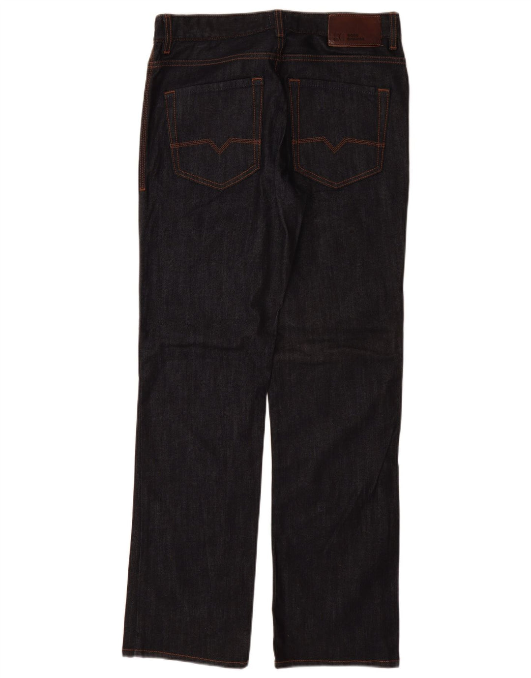 Hugo Boss Straight Jeans til mænd W32 L32 Marineblå bomuld