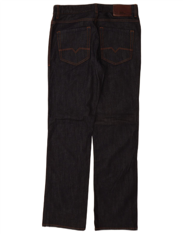 Hugo Boss Straight Jeans til mænd W32 L32 Marineblå bomuld