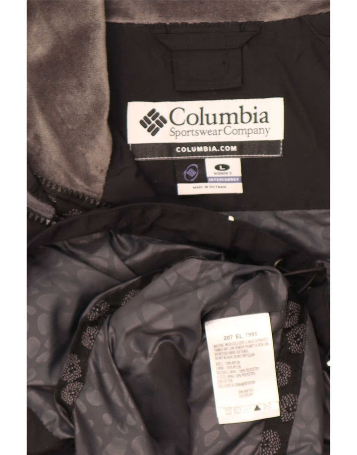 Columbia Regnjakke til kvinder UK 16 Stor sort nylon
