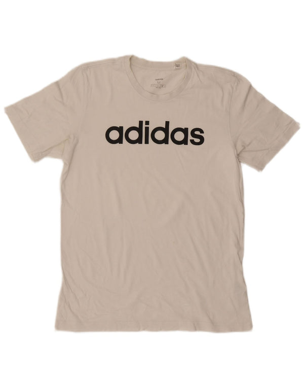 Adidas Grafisk T-shirt top til mænd Medium hvid bomuld