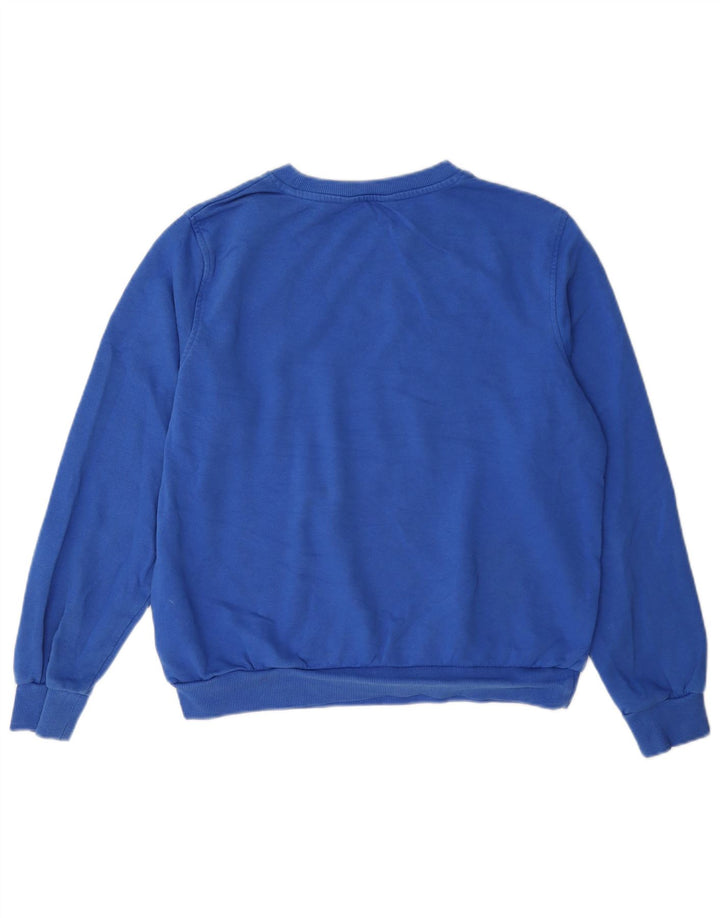 Marks & Spencer Dame Sweatshirt Jumper UK 12 Medium Blue Bomuld