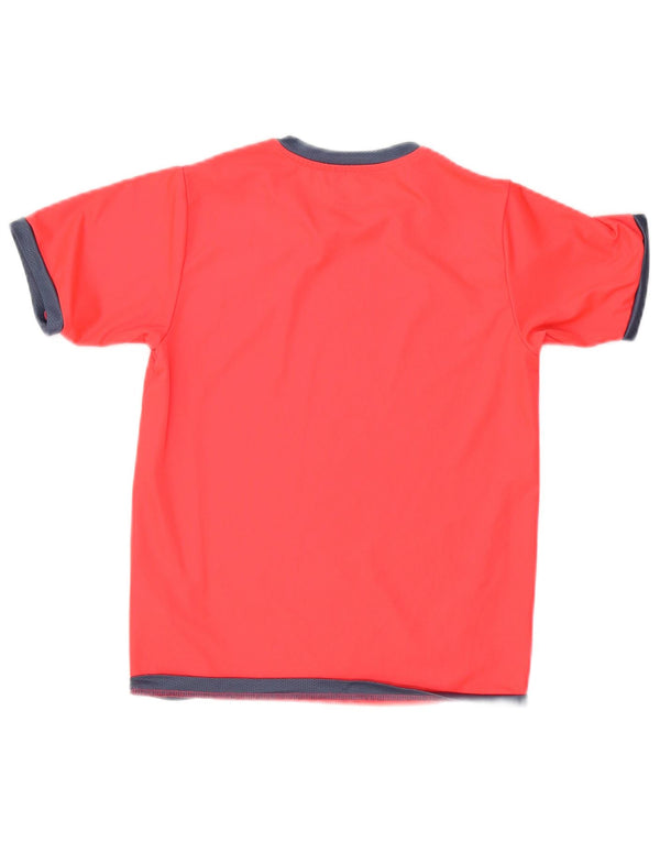 Puma Girls T-Shirt Top 9-10 år Orange Colourblock Polyester