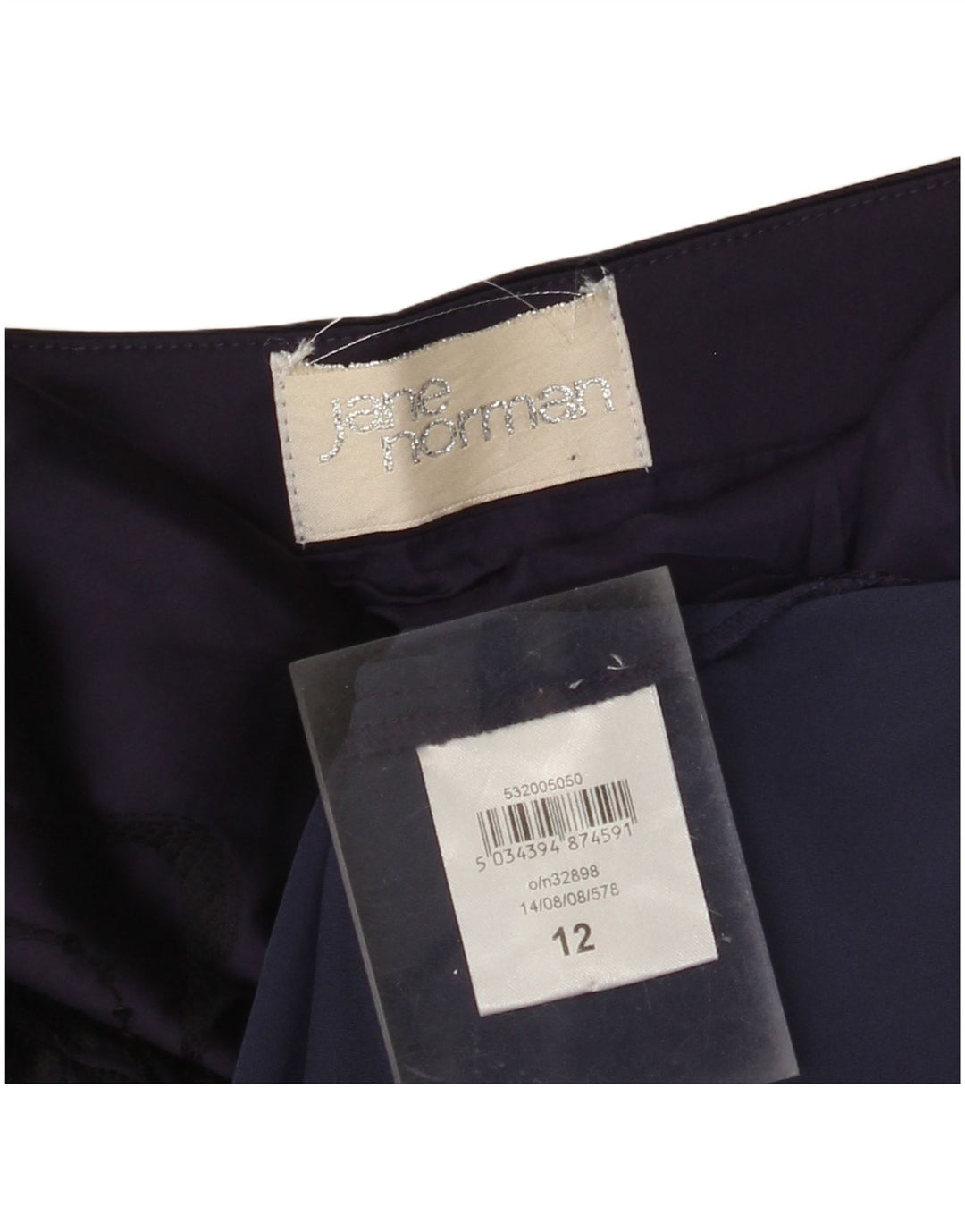 JANE NORMAN Dame Stropløs Bodycon Kjole UK 12 Medium Purple Floral