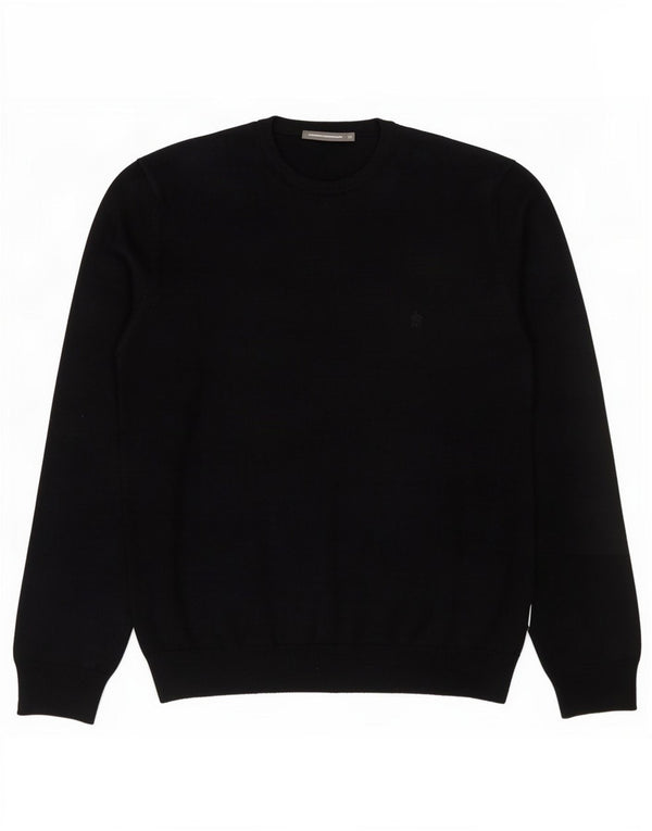 French Connection Herre Crew Neck Jumper Sweater Medium Navy Blue Akryl