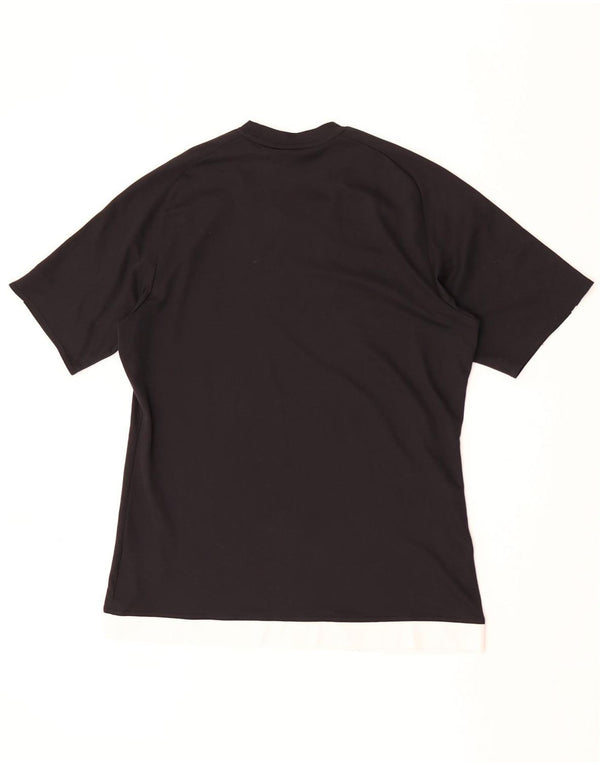 Adidas Herre Climalite T-Shirt Top Medium Sort Polyester
