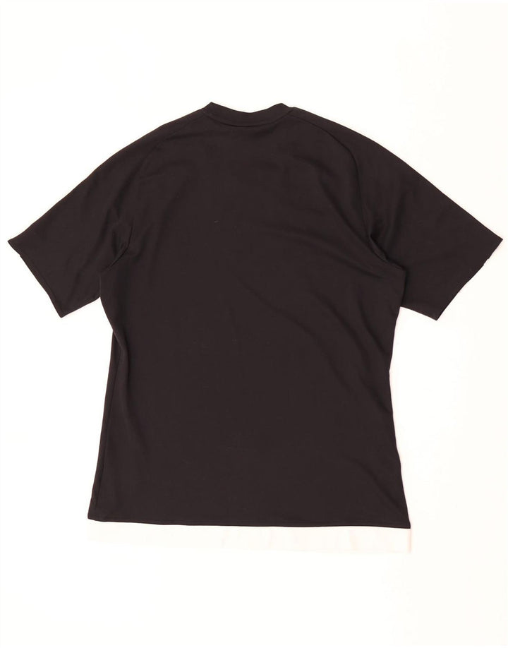 Adidas Herre Climalite T-Shirt Top Medium Sort Polyester