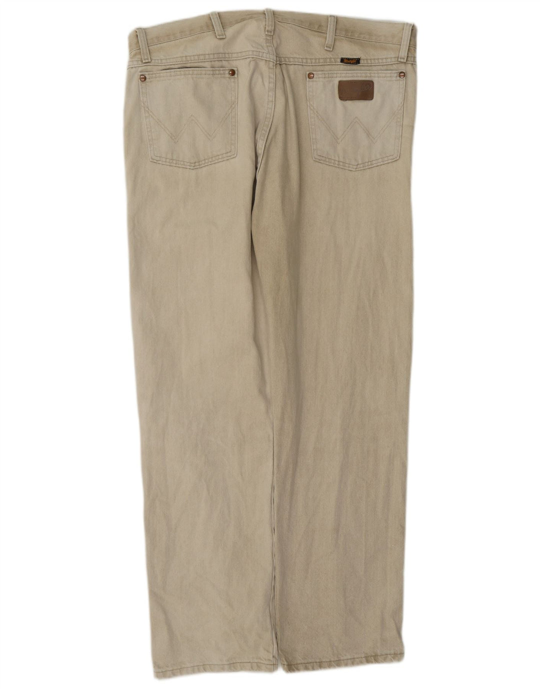 Wrangler Straight Jeans til mænd W38 L32 Beige Bomuld