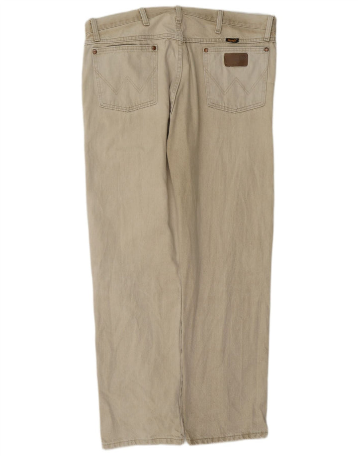 Wrangler Straight Jeans til mænd W38 L32 Beige Bomuld