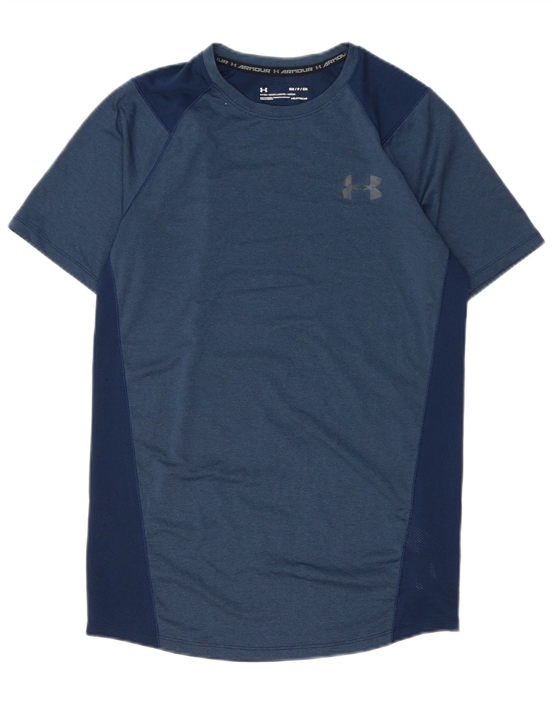 Under Armour Herre Heat Gear T-Shirt Top Small Navy Blue Polyester