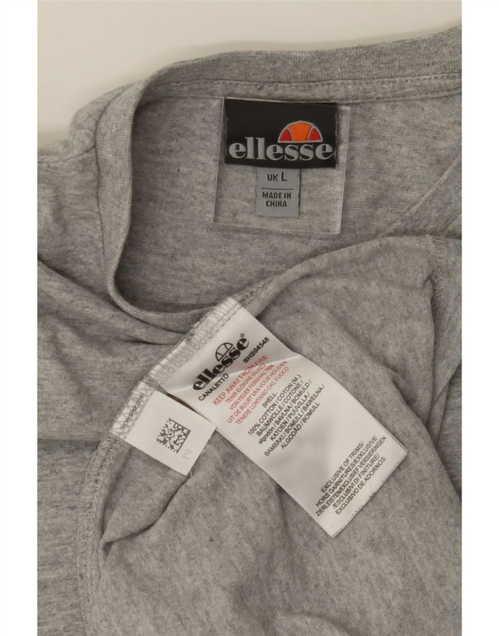 ELLESSE Mens T-Shirt Top Large Grey Cotton Vintage Ellesse and Second-Hand Ellesse from Messina Hembry 
