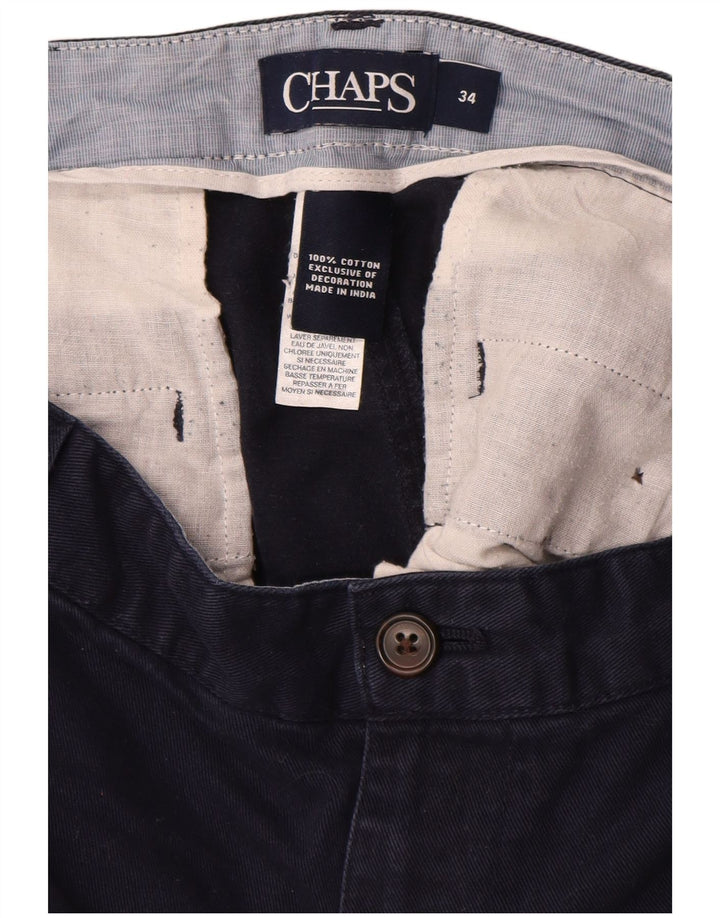 CHAPS Chino Shorts til mænd W34 Stor marineblå bomuld