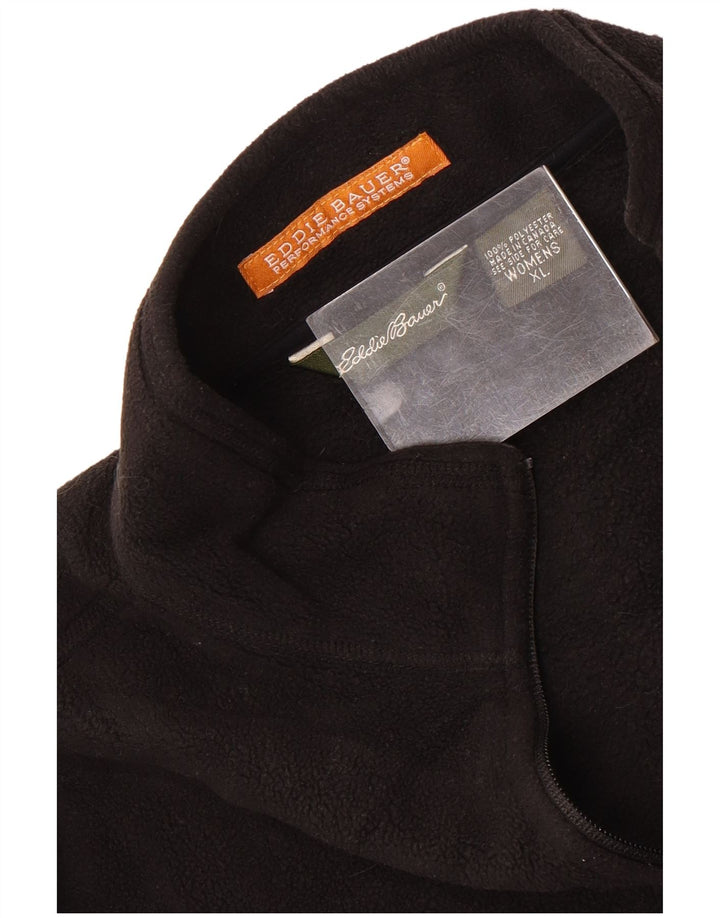 Eddie Bauer Dame Oversized Fleecejakke UK 18 XL Sort Polyester