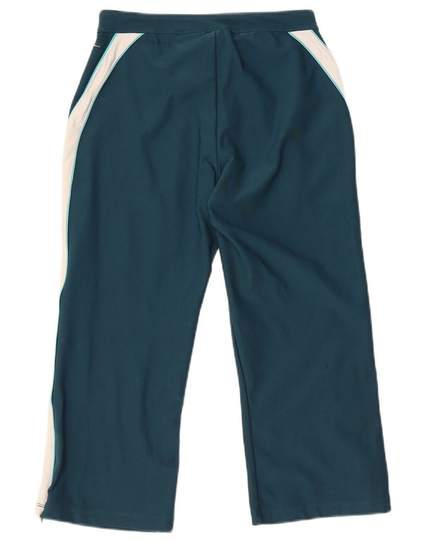 Nike Dame Capri Træningsdragt Bukser UK 8/10 Small Green Colourblock Sports