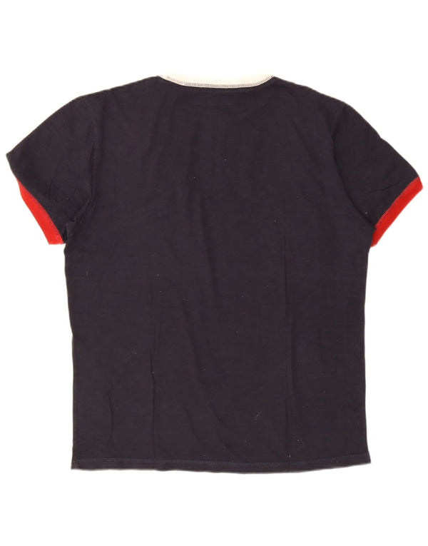 Napapijri Herre grafisk T-shirt Top Stor marineblå bomuld