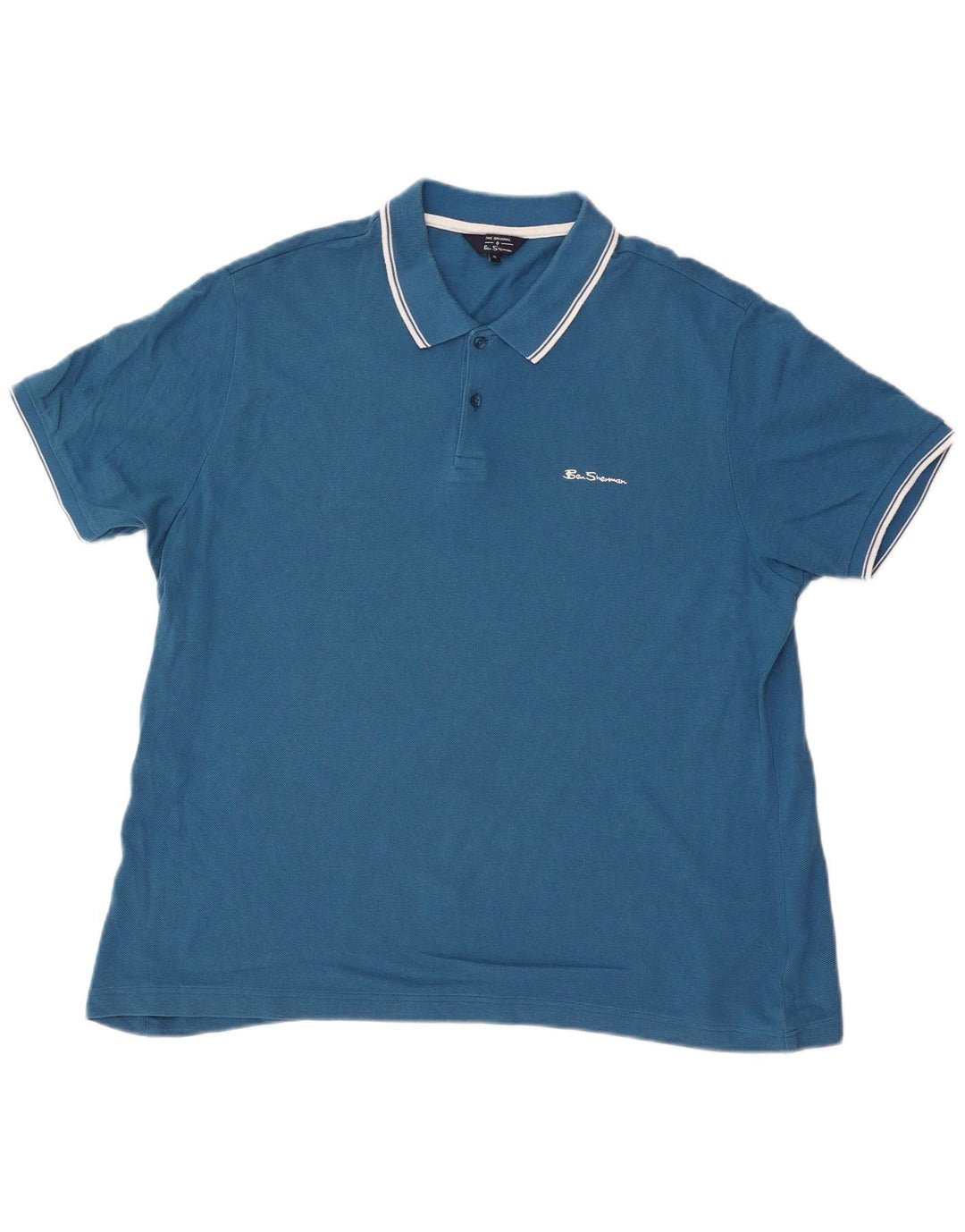 Ben Sherman herre poloshirt XL blå bomuld