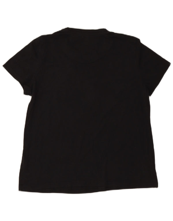 ADIDAS Womens Graphic T-Shirt Top UK 20/22 XL Black Cotton