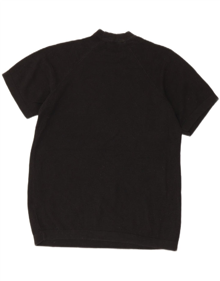 Zara Herre T-Shirt Top Lille Sort Bomuld
