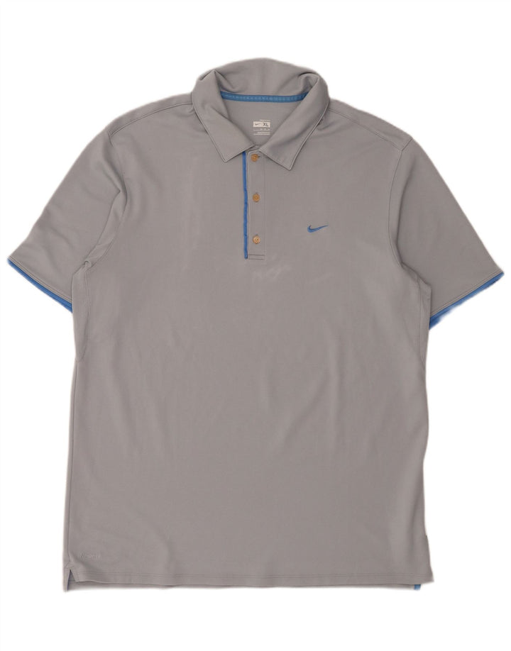 NIKE Poloshirt til mænd XL Grå polyester