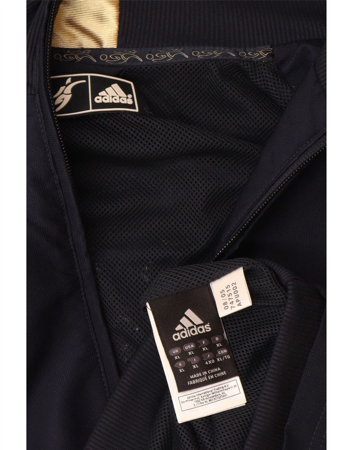 Adidas Regnjakke til mænd UK 42 XL Navyblå polyester
