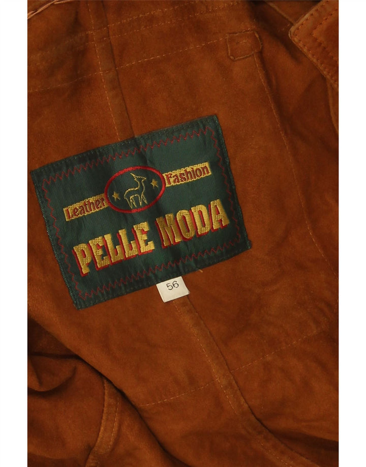 Pelle Moda Herre Ruskindsjakke IT 56 3XL Brunt Læder