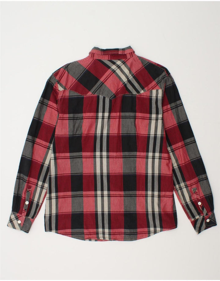 WRANGLER Mens Slim Fit Shirt XL Red Check Cotton Vintage Wrangler and Second-Hand Wrangler from Messina Hembry 