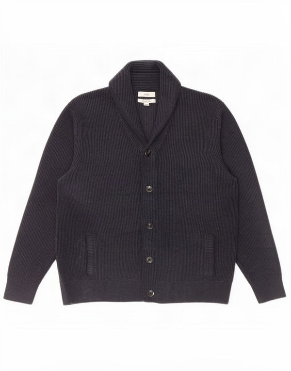 Marks & Spencer Womens Cardigan Sweater UK 18 XL Navy Blue Polyester