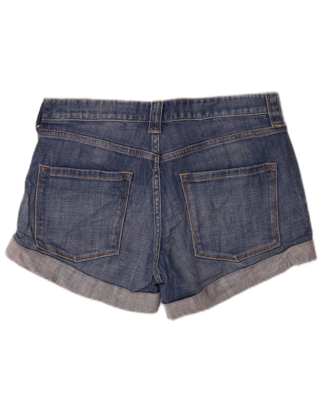 J. CREW Dame denim Shorts US 4 Small W32 Blue Cotton