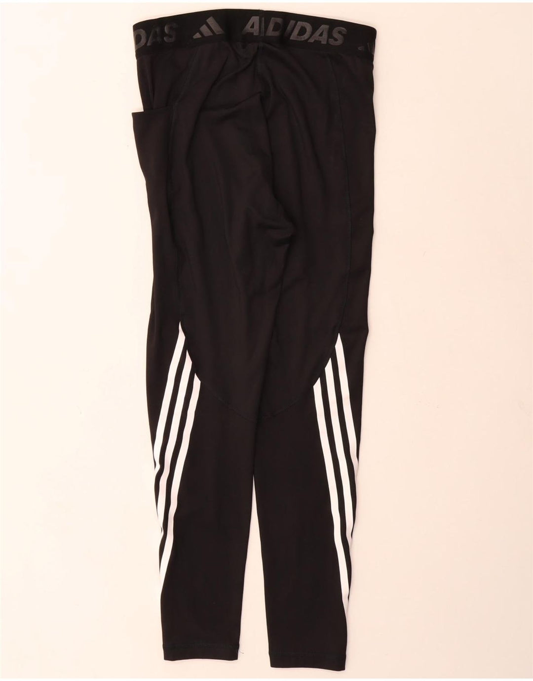 Adidas Graphic Leggings til kvinder UK 12/14 Medium Black Polyester